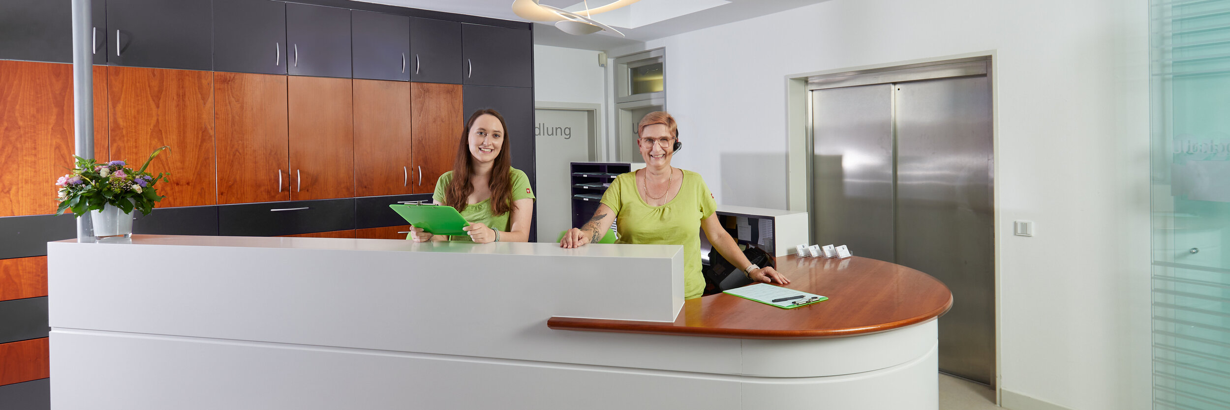 Empfangsbereich der Klinik für Prostata-Therapie Heidelberg im :medZ GmbH